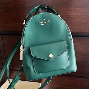 Mini Leather Backpack Kate Spade Deep Jade